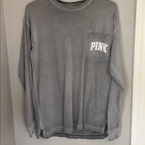 VS Pink Gray Long Sleeve T-Shirt